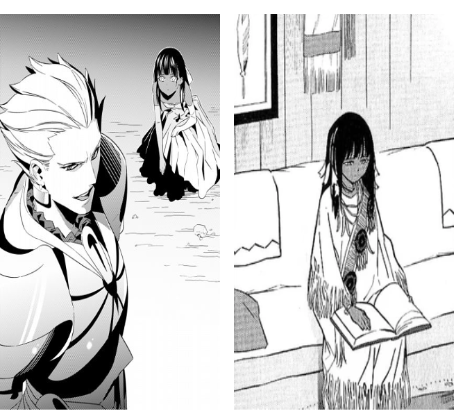 Fate Strange.Fake collage:Tine and her servant Gilgamesh